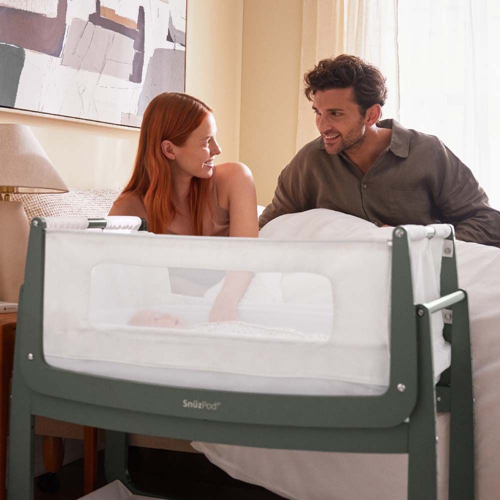 Snuz - Pod4 Bedside Crib - Sage