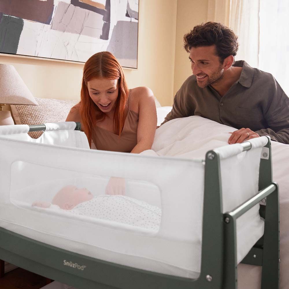 Snuz - Pod4 Bedside Crib - Sage