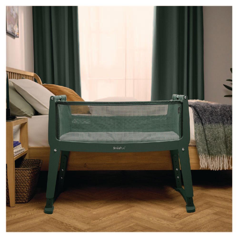 Snuz - Pod Studio Bedside Crib - Berlin/Green