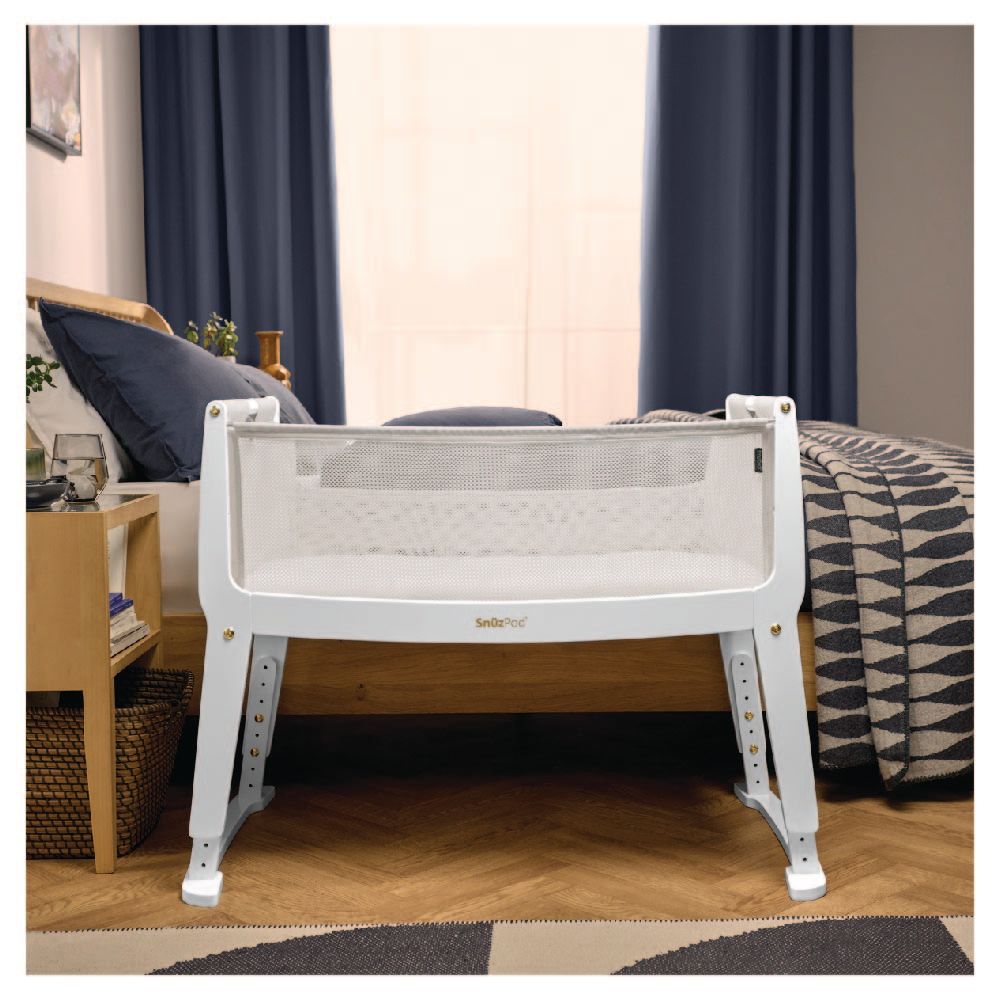 Snuz - Pod Studio Bedside Crib - Paris/White