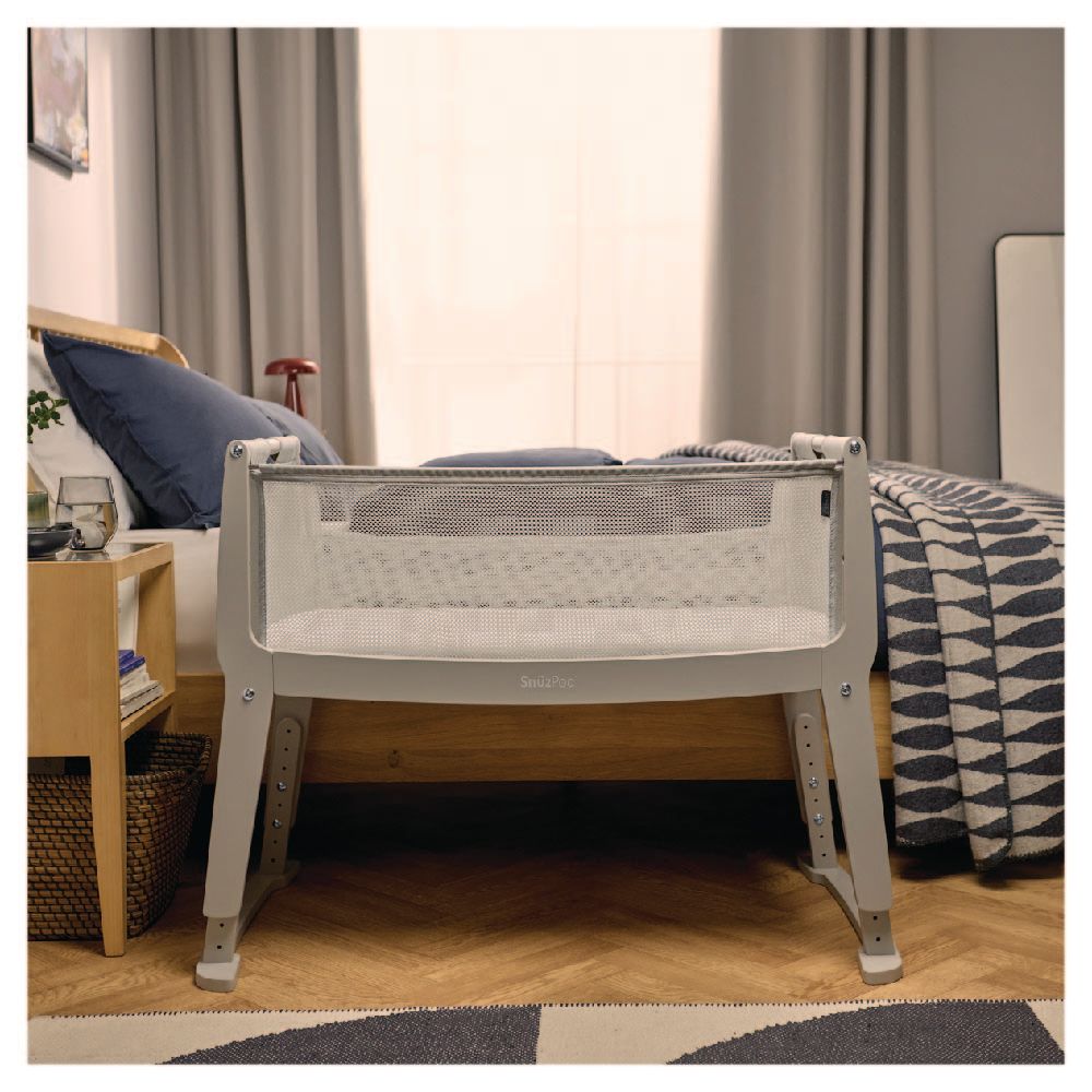 Snuz - Pod Studio Bedside Crib - Oslo/Grey