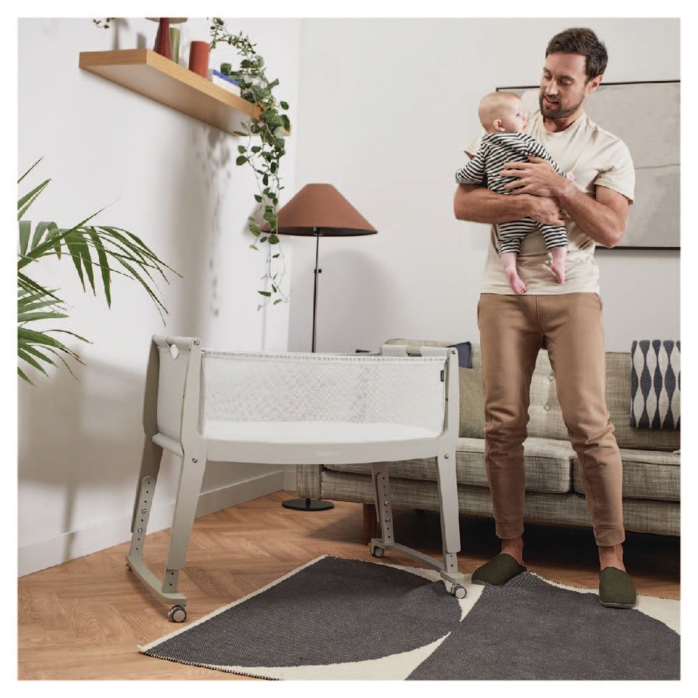 Snuz - Pod Studio Bedside Crib - Oslo/Grey