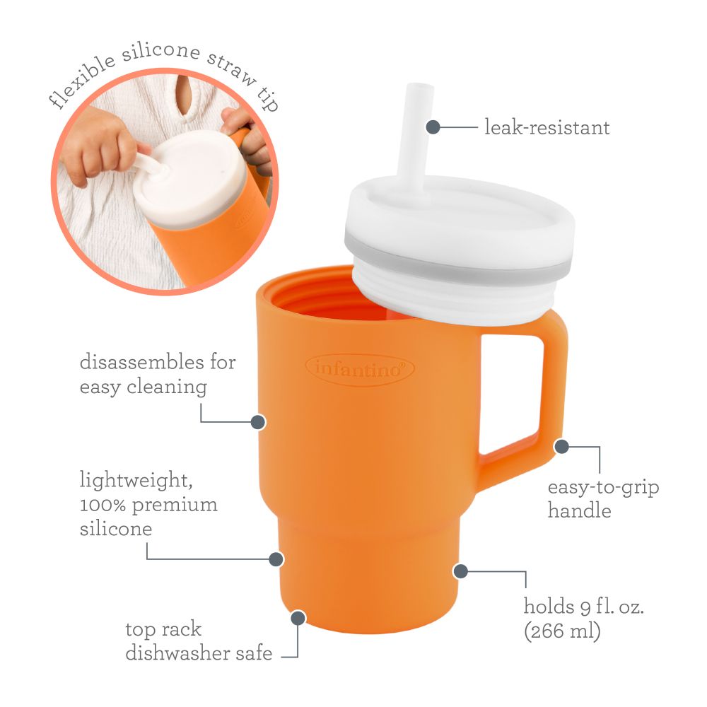 Infantino - My 1st Tumbler W/ Leak-Resistant Straw - Orange