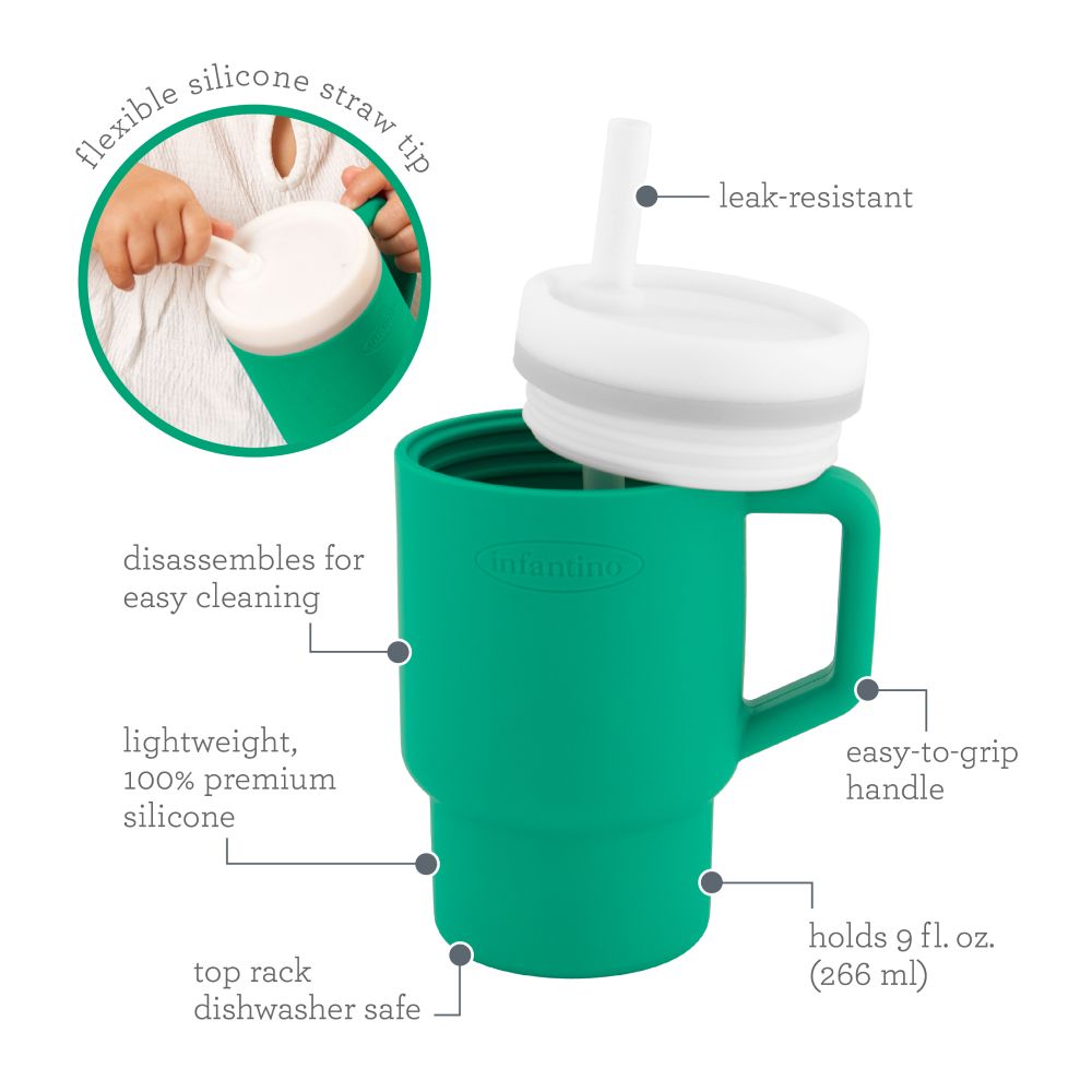 Infantino - My 1st Tumbler W/ Leak-Resistant Straw - Alpine Green