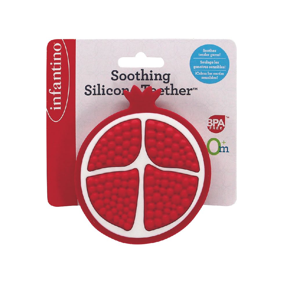 Infantino - Soothing Silicone Teether - Pomegranate