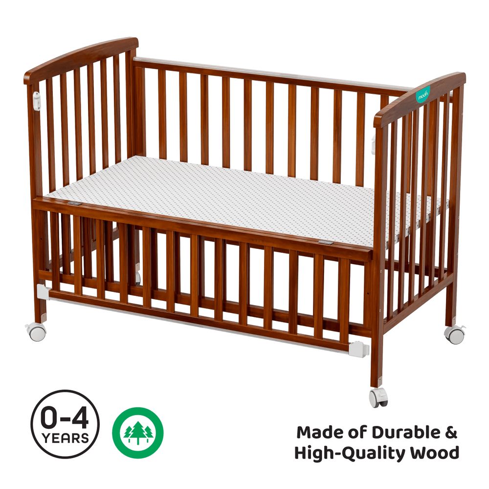 Moon - Wooden Portable Crib - Golden Brown