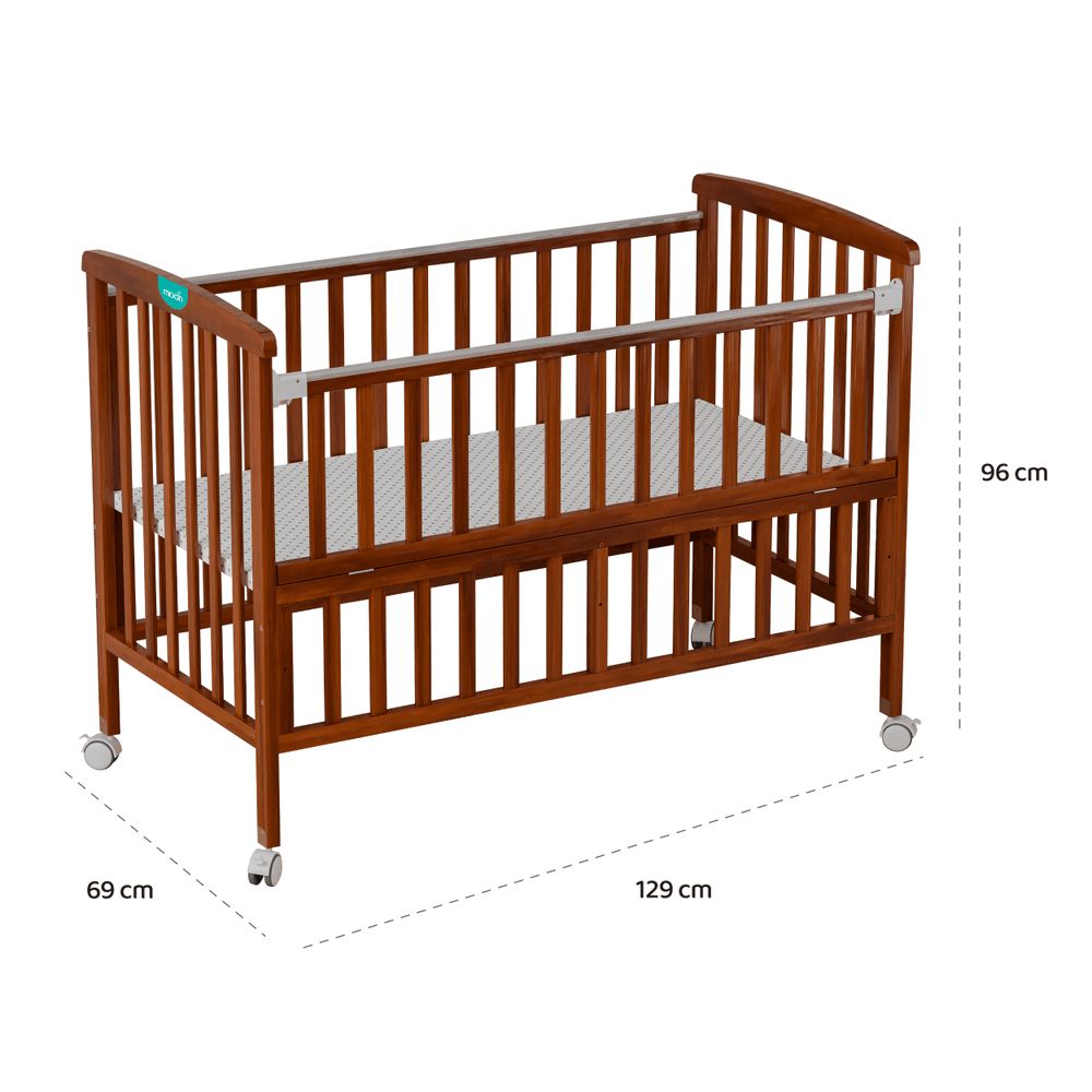 Moon - Wooden Portable Crib - Golden Brown