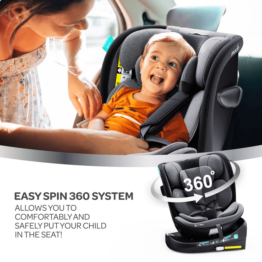 Moon - Gyro Pro I-Size 360 Degree Rotating Car Seat - Grey