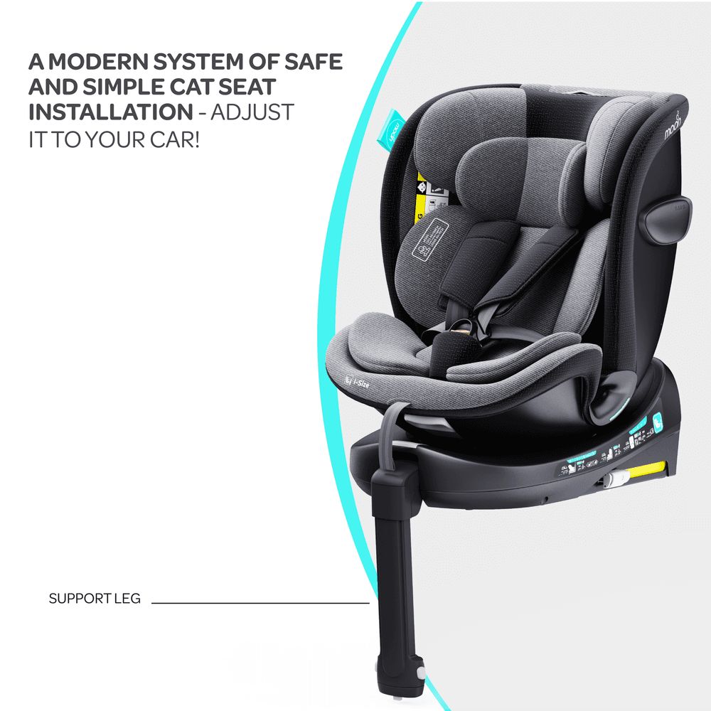 Moon - Gyro Pro Plus I-Size 360 Degree Rotating Car Seat - Grey