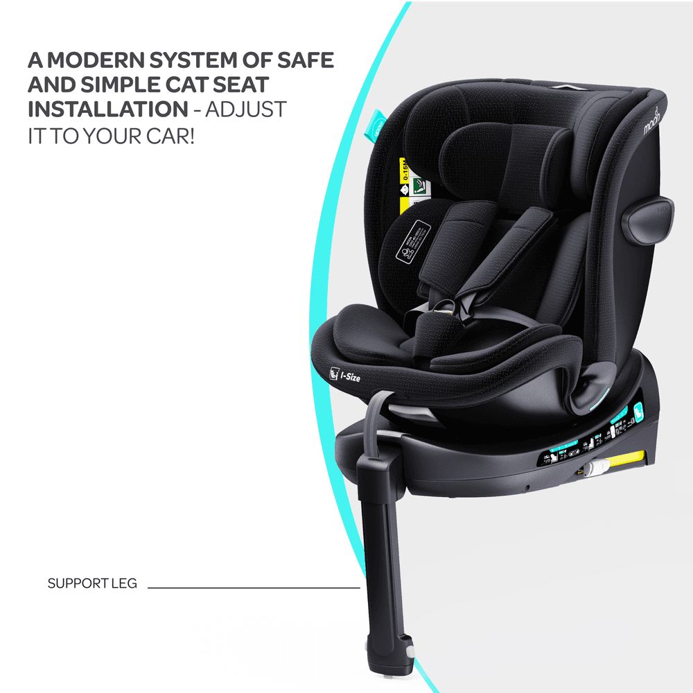 Moon - Gyro Pro Plus I-Size 360 Degree Rotating Car Seat - Black