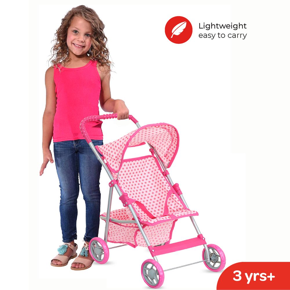 Moon - Baby Doll Stroller - Pink