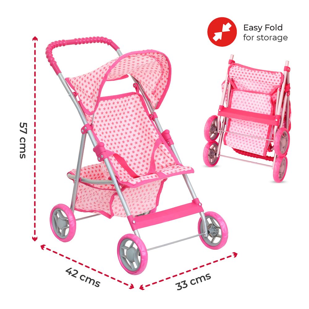 Moon - Baby Doll Stroller - Pink