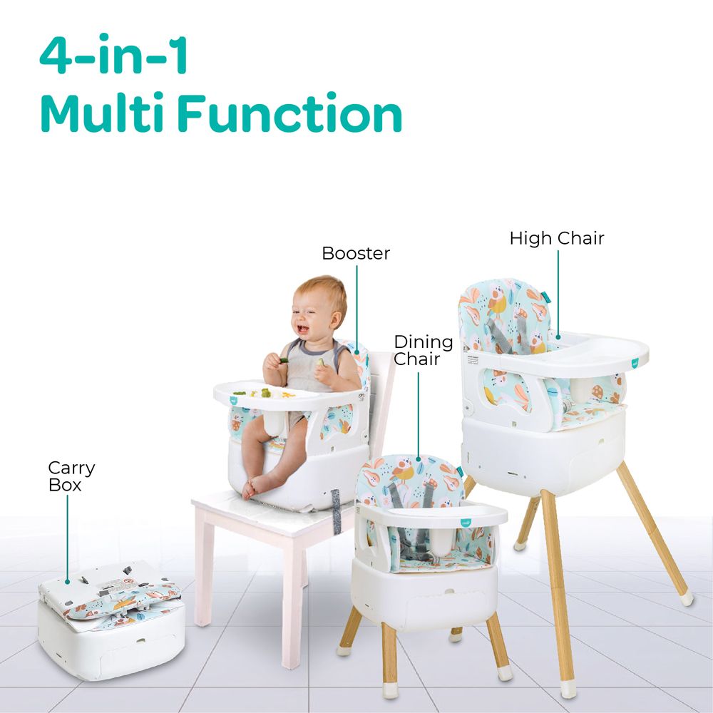 Moon - Hiterite 4-In-1 Convertible - Baby Highchair - Green