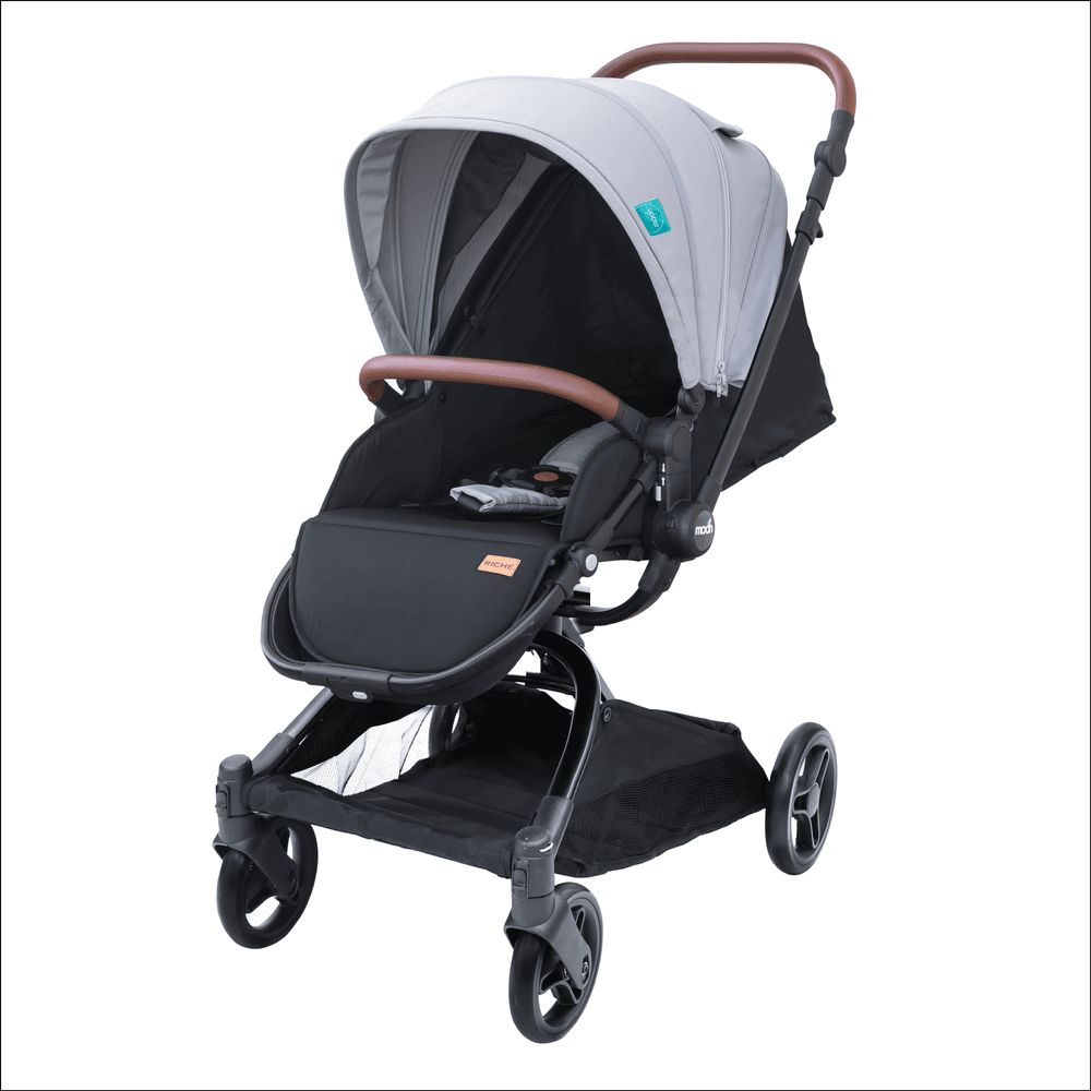 Moon - 360° Rotating Handle Riche Advanced Baby Stroller - Grey