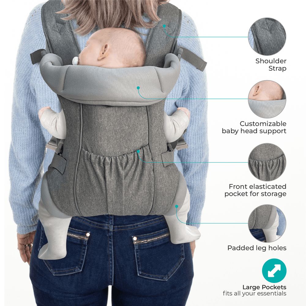 Moon - KaryGo 2-in-1 Baby Carrier - Grey