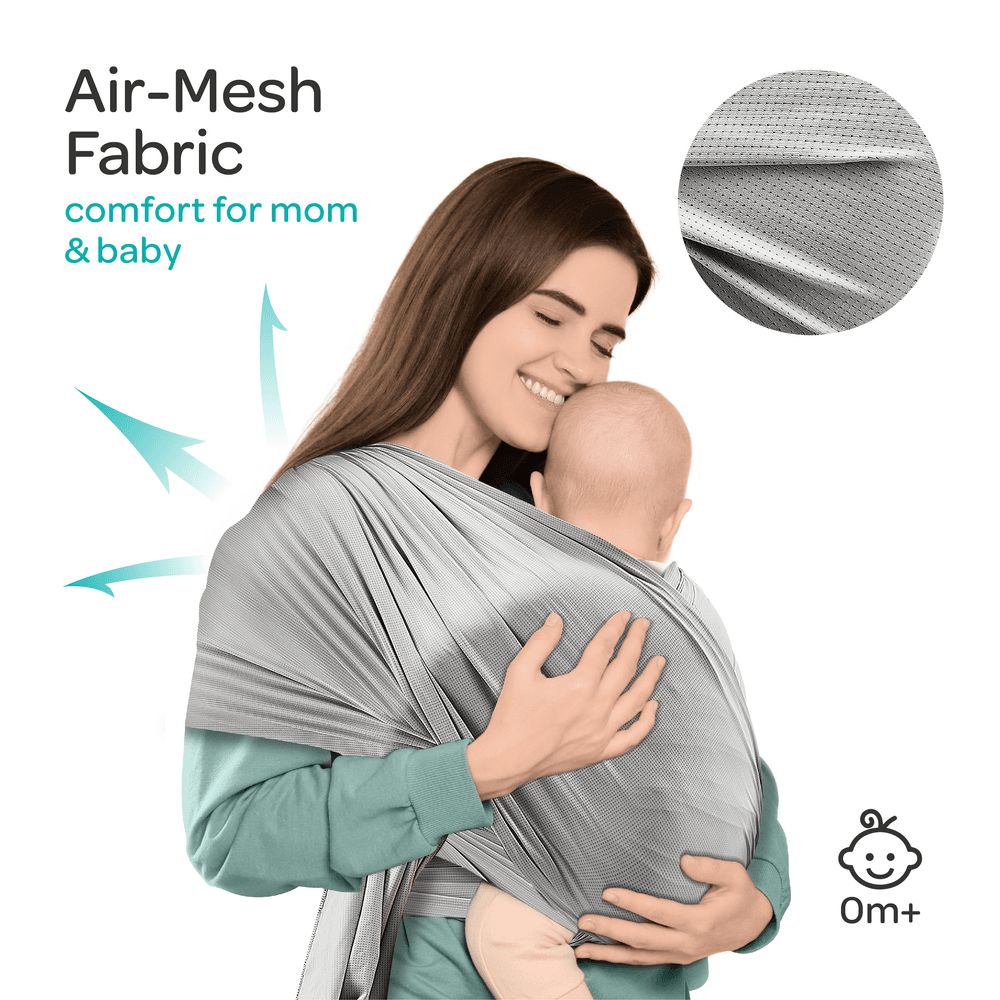 Moon - KaryGo Baby Sling Carrier - Mid Grey