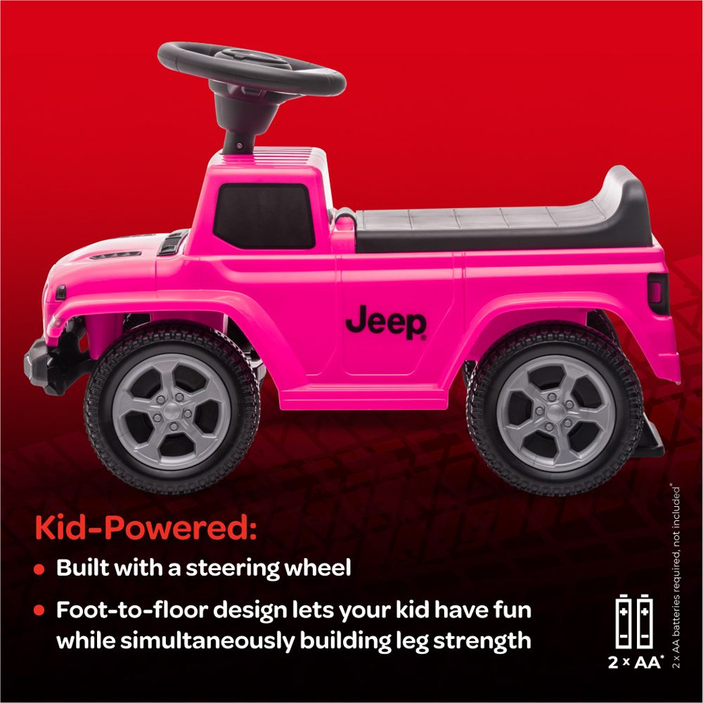 Moon - Jeep Gladiator Manual Ride-On Toy - Pink