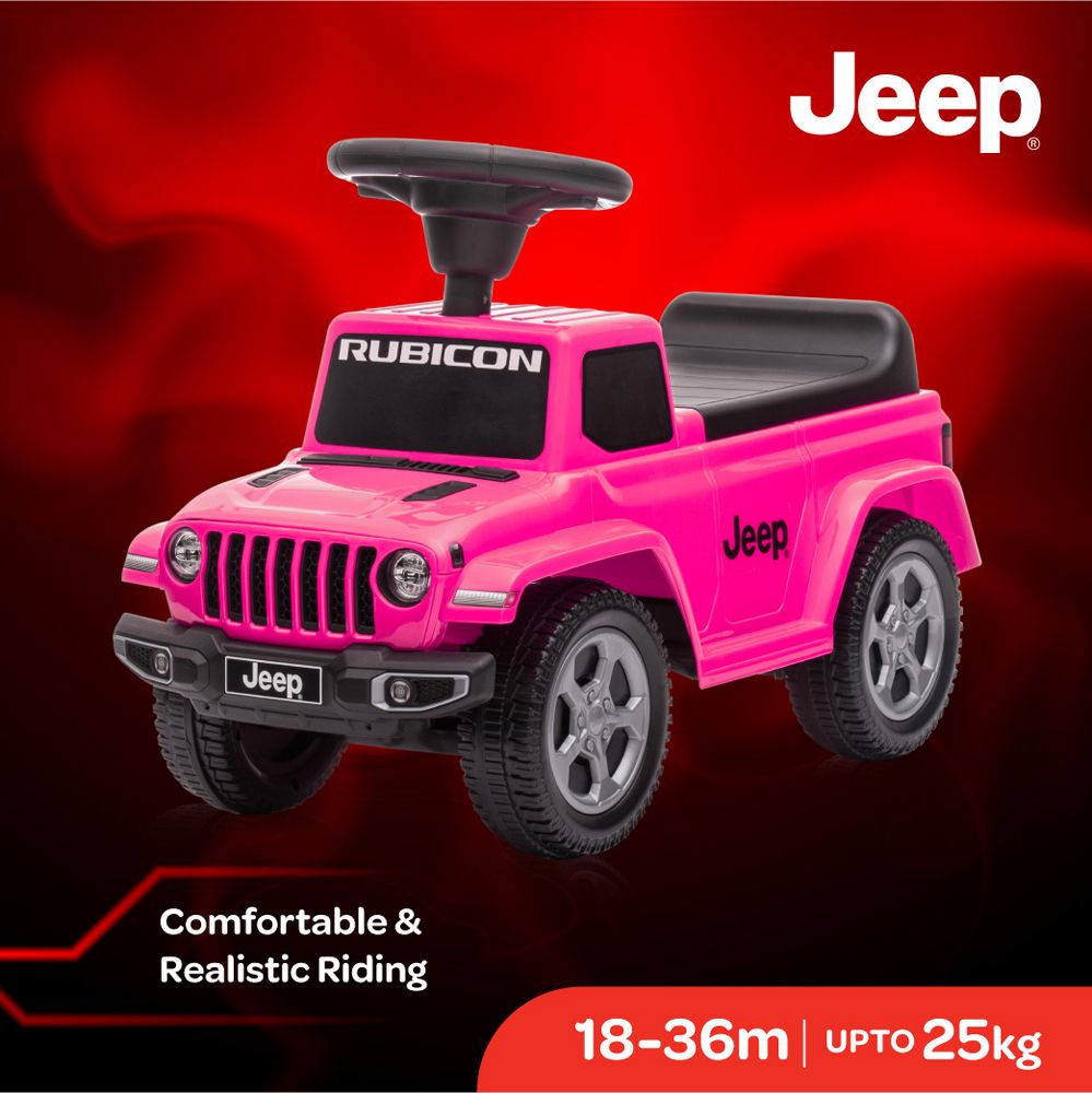 Moon - Jeep Gladiator Manual Ride-On Toy - Pink