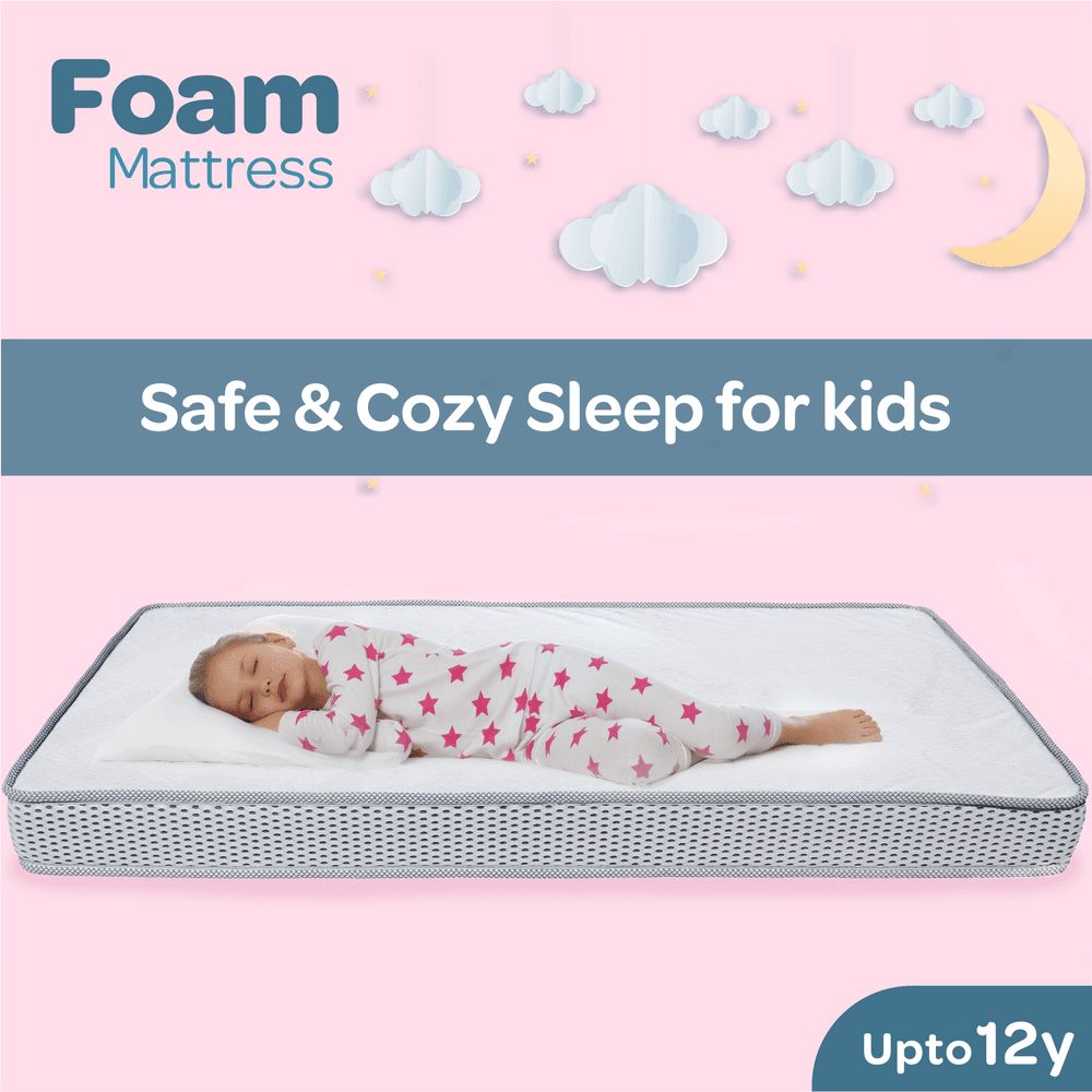 Moon - Foam Baby Crib Mattress - White - 70 x 140 x 10cm