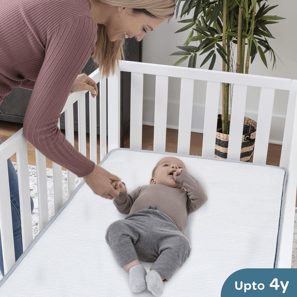 Moon - Foam Baby Crib Mattress - White - 60 x 120 x 10cm