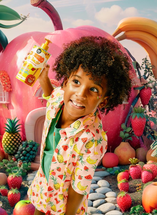 Lola From Rio - Cachinho Feliz Kids Curl Hair Styling Cream - Fruit Salad - 450gm