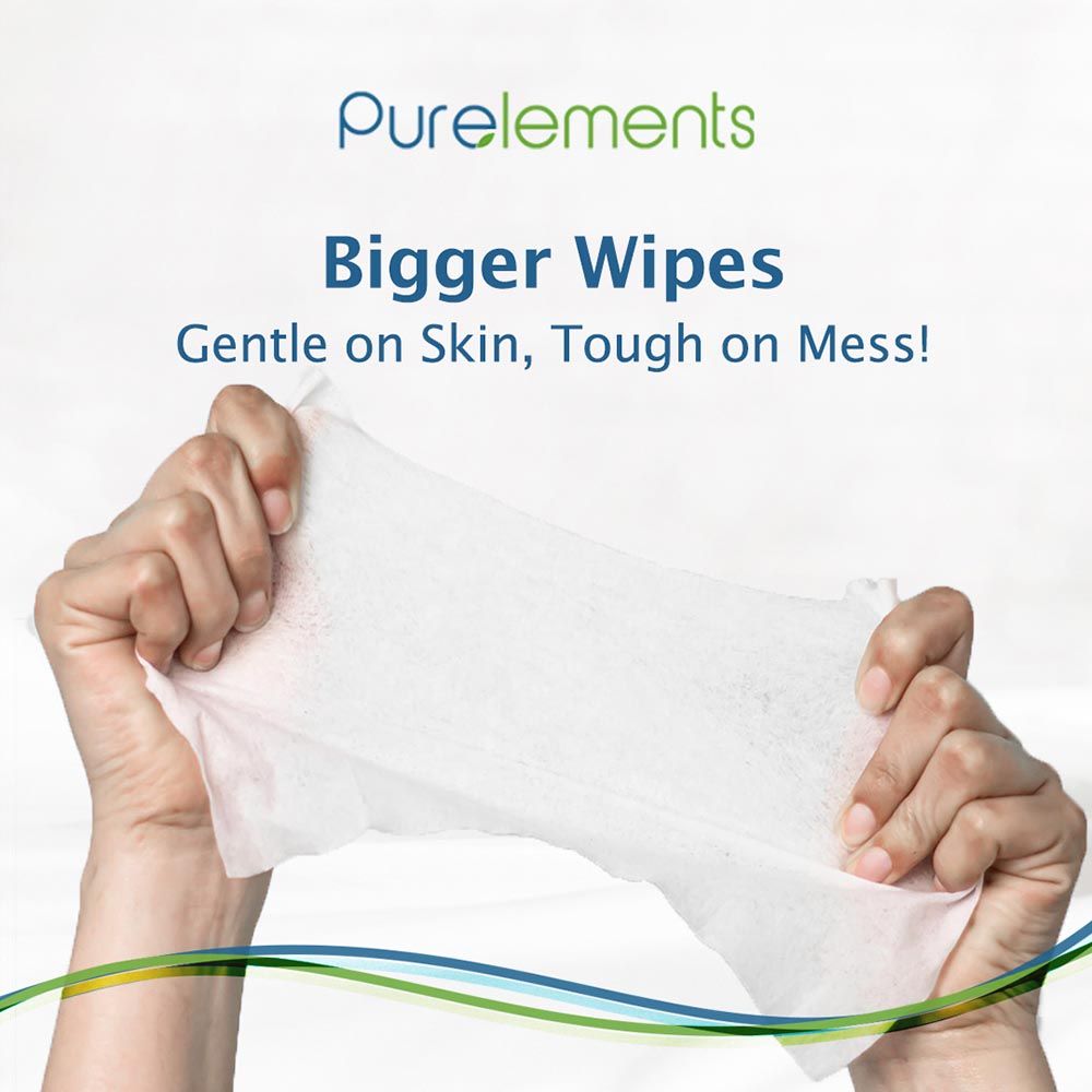 Purelements - Natural 99.9% Water Wipes - Pack of 4 - 256pcs