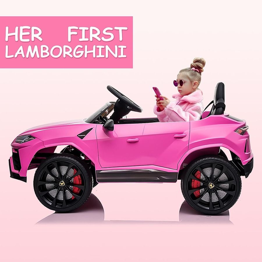 Factual Toys - Officially Licensed Lamborghini Urus Kids Electric Ride On Car 12V - Pink