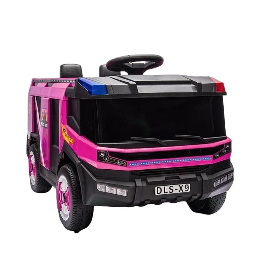 Factual Toys - Kids Battery Operated Ride-On Fire Truck 12V - Pink