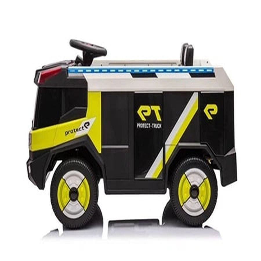 Factual Toys - Kids Battery Operated Ride-On Fire Truck 12V - Yellow