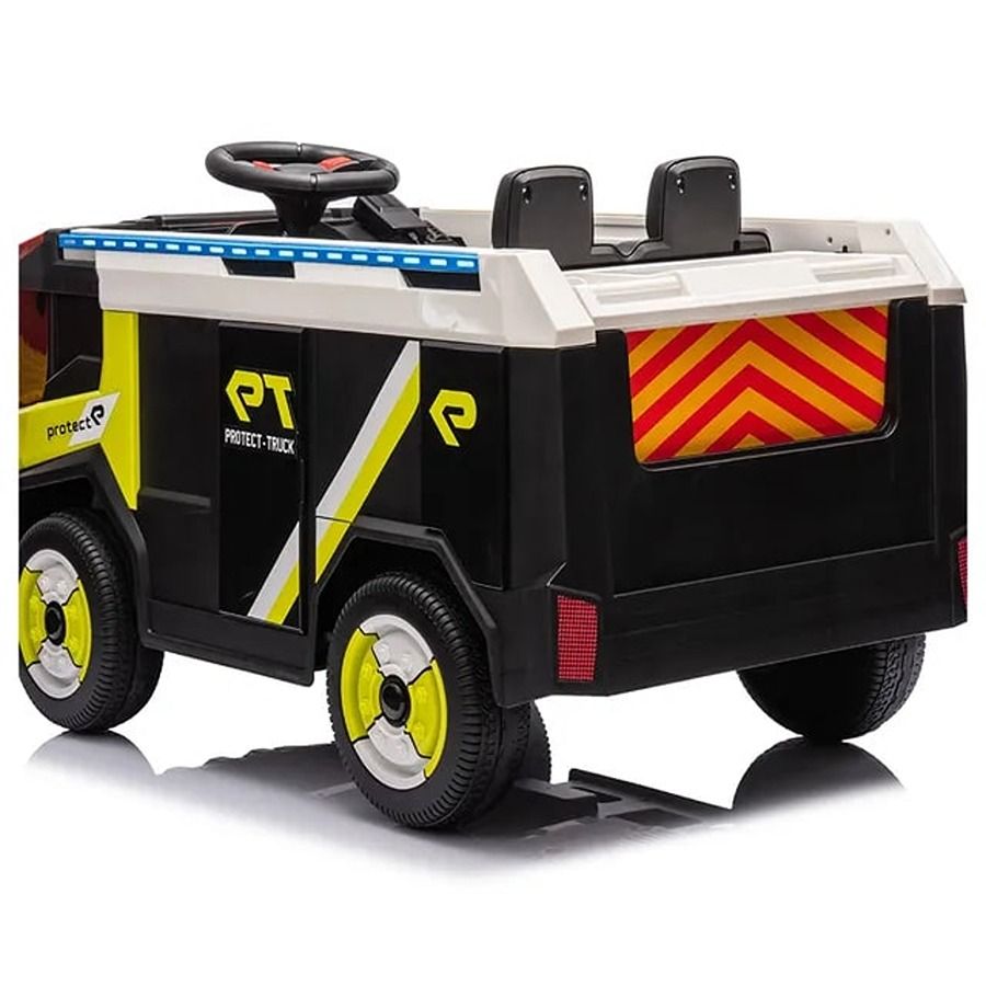 Factual Toys - Kids Battery Operated Ride-On Fire Truck 12V - Yellow