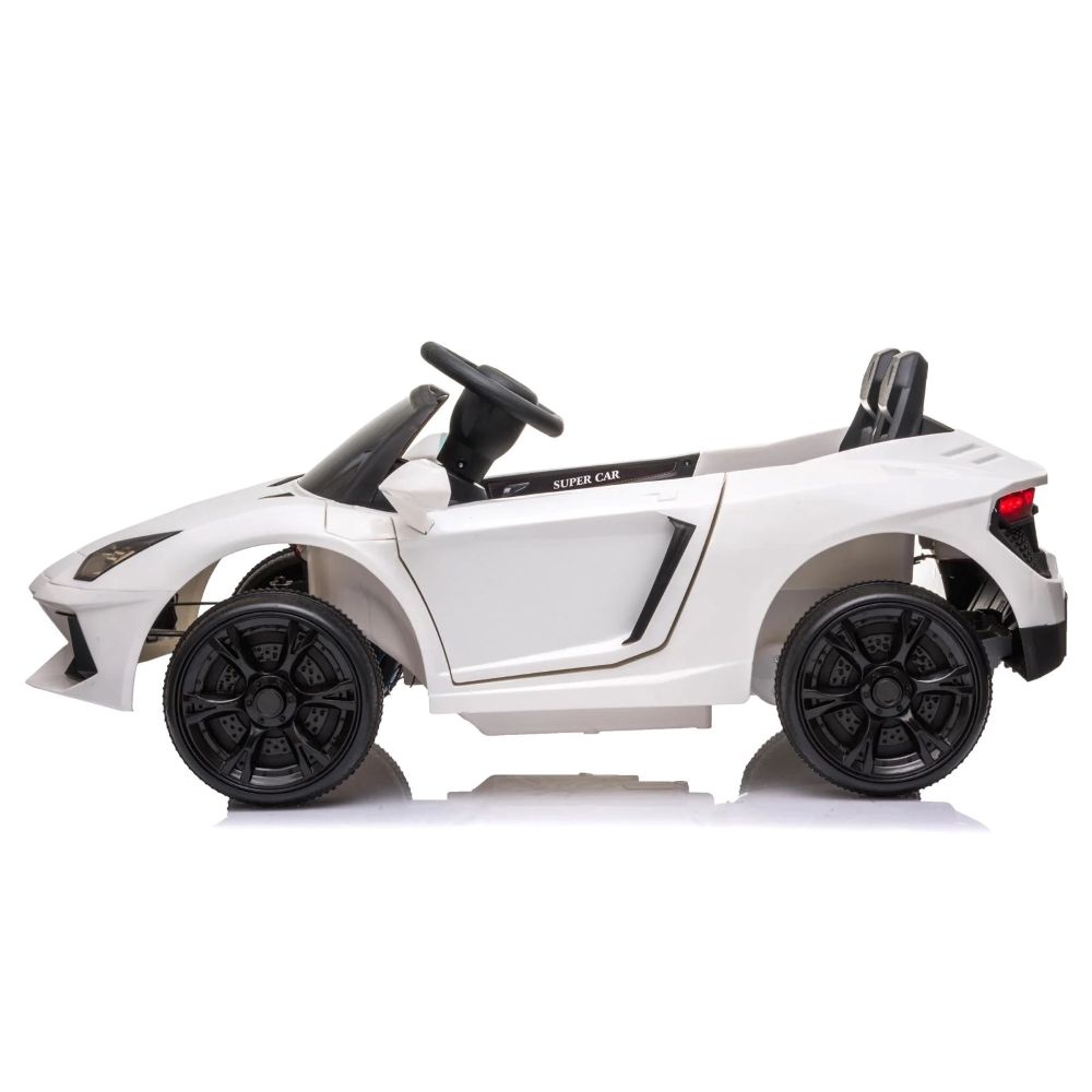 Factual Toys - Ride On Sports Car With Remote Control - 12V - White