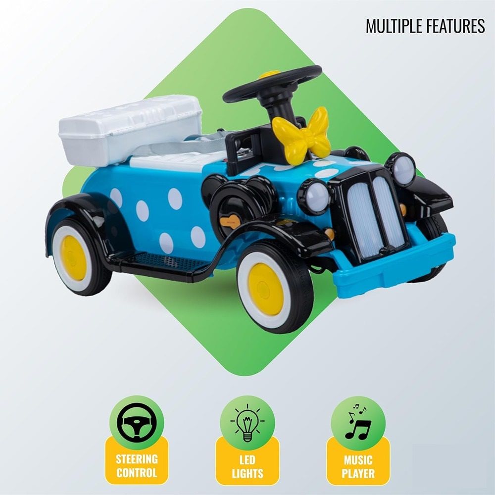 Factual Toys - Kids Battery Operated Riding Car With Remote Control - 12V - Blue