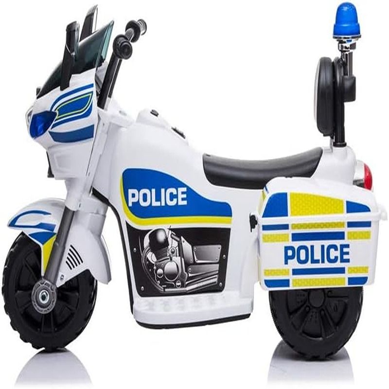 Factual Toys - Police Powered Riding Motorbike 6V - White