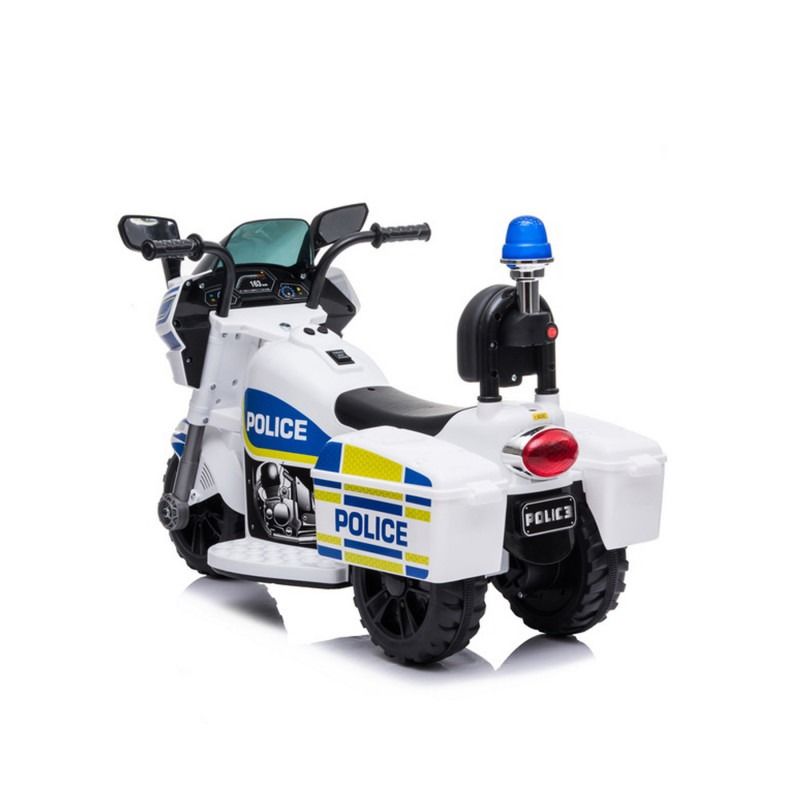 Factual Toys - Police Powered Riding Motorbike 6V - White