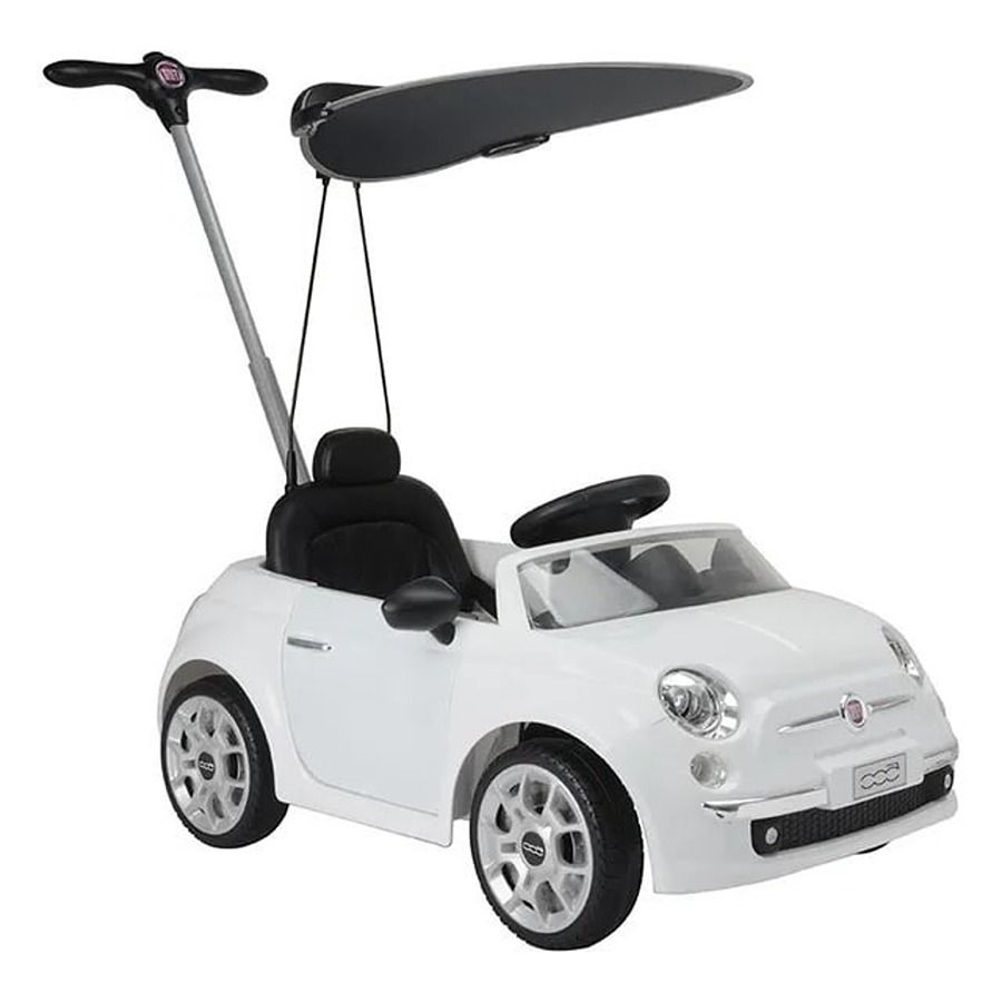 Factual Toys - Official Licensed Fiat 3-In-1 Kids Pusher With Canopy - White