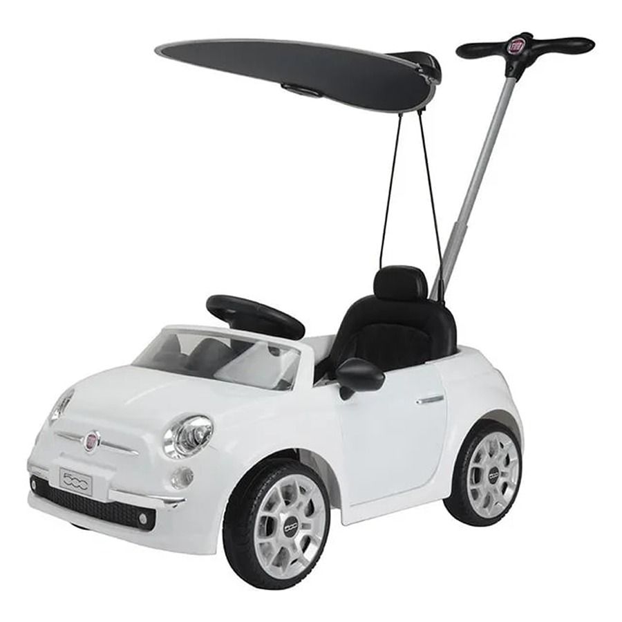 Factual Toys - Official Licensed Fiat 3-In-1 Kids Pusher With Canopy - White