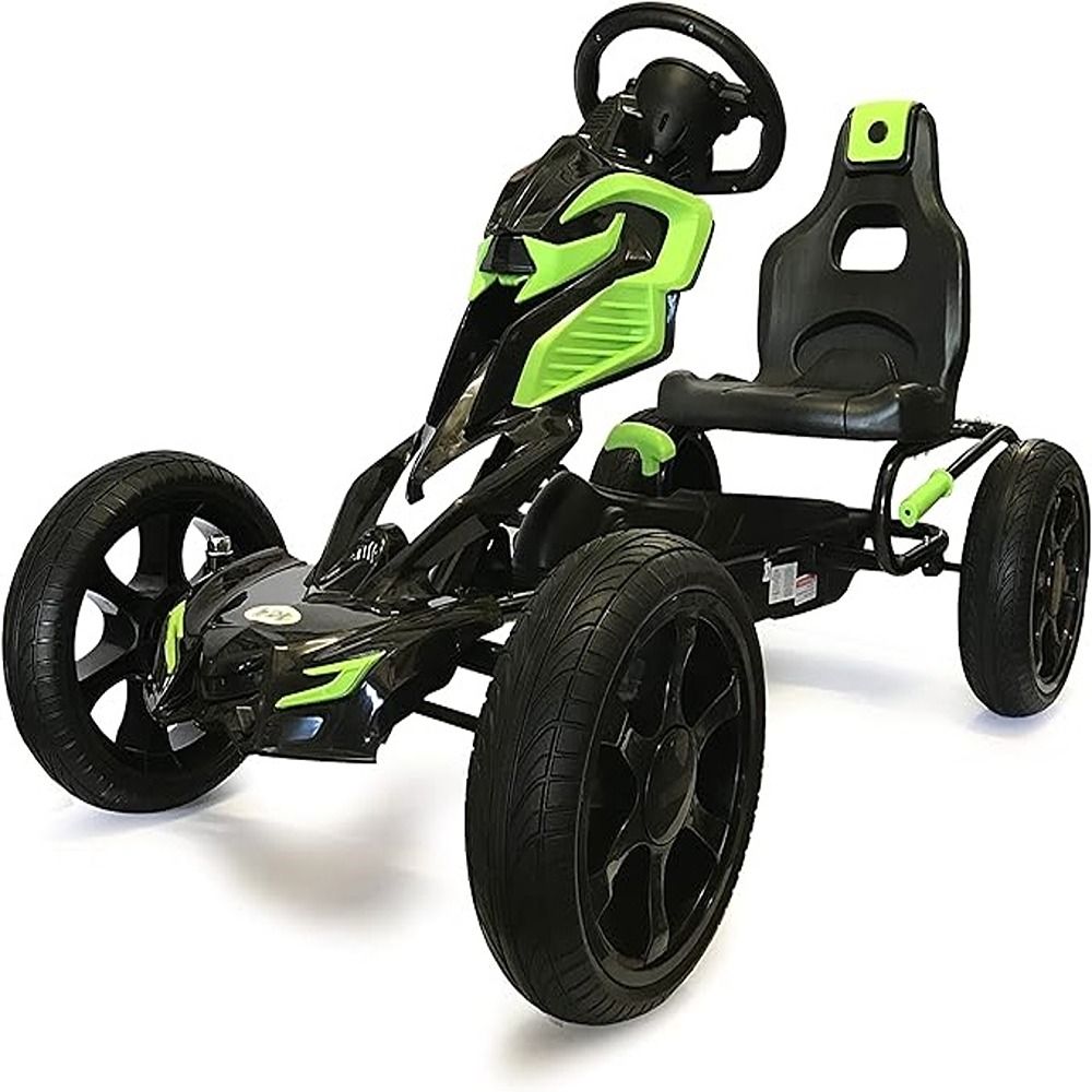 Factual Toys - Thunder Eva Rubber Wheel Go Kart - Green