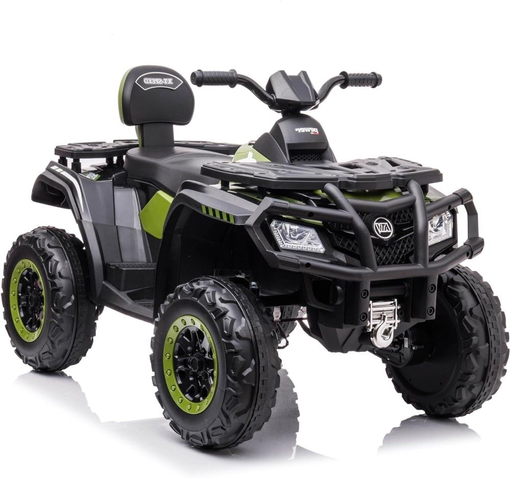 Factual Toys - Kids' Battery Powered ATV Ride-On Quad Bike 24V - Green