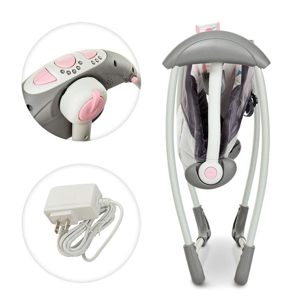 Mastela - Deluxe Electric Portable Baby Swing - Pink