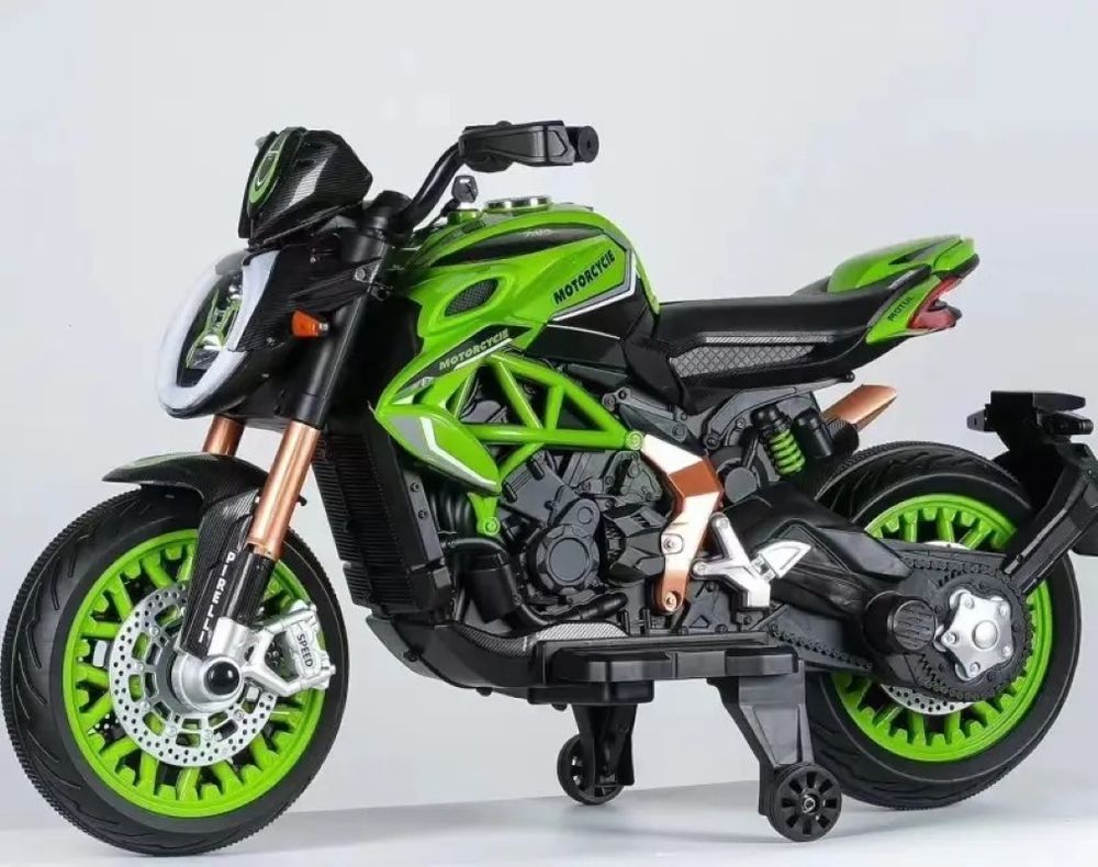 Factual Toys - Kids' Electric Ride-On Motor Bike 12V - Green