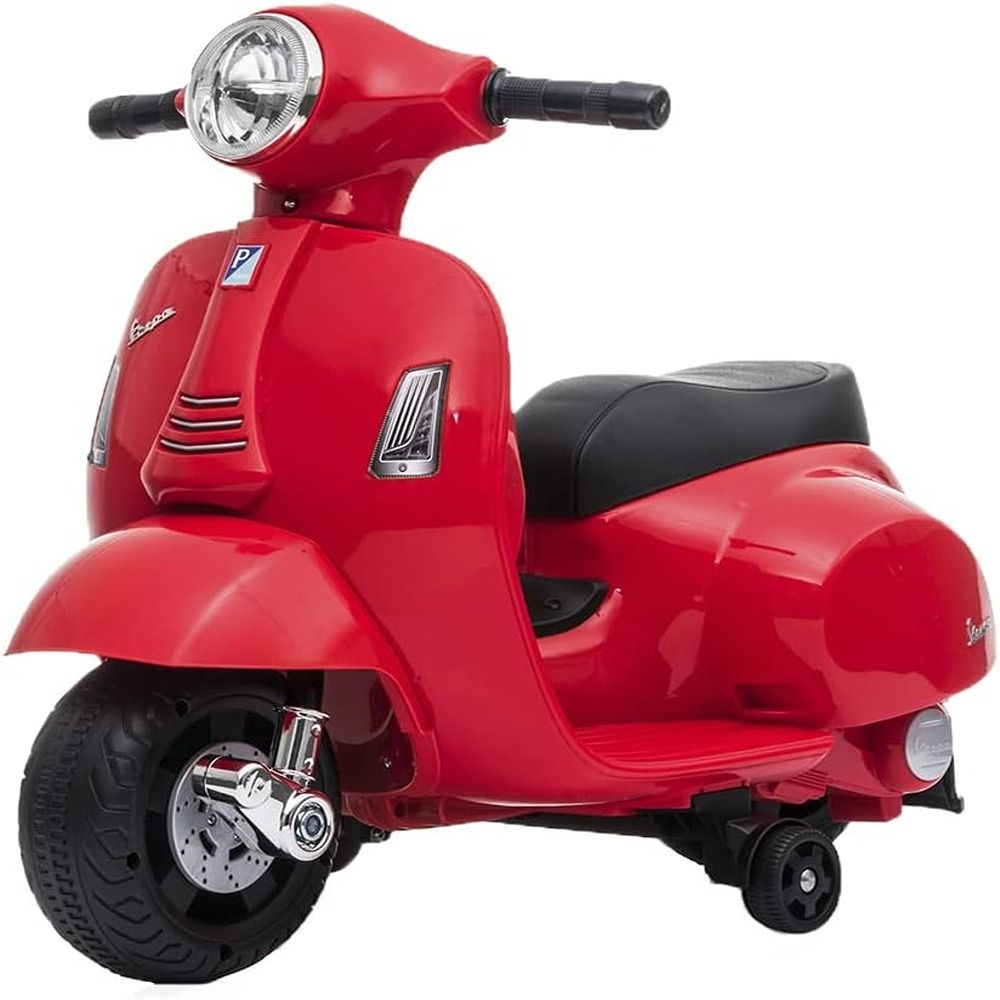 FACTUAL TOYS - Vespa Mini Battery Operated Power Riding motorcycle 6V - Red