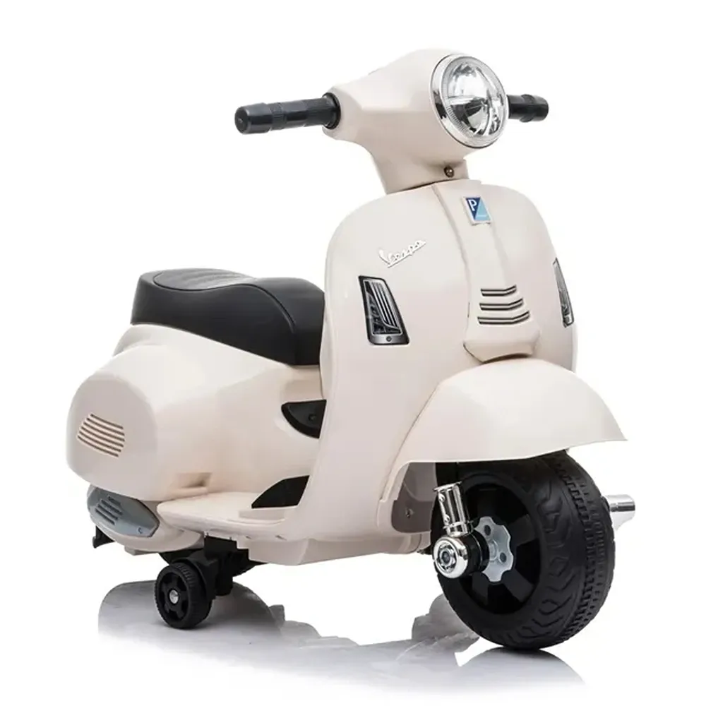 FACTUAL TOYS - Vespa Mini Battery Operated Power Riding motorcycle 6V -White