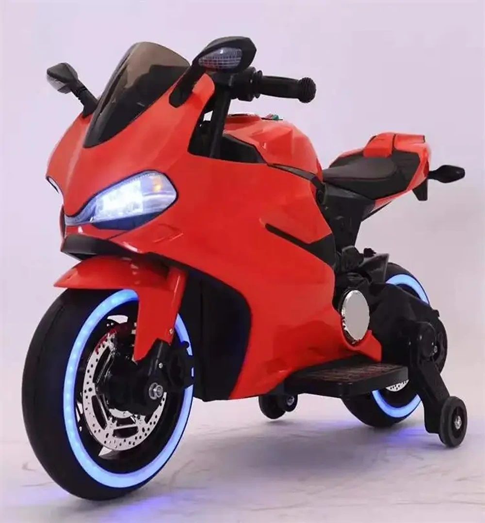 Factual Toys - Kids Electric Motorcycles W/ Leather Seat 12V - Red