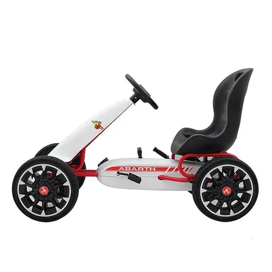 Factual Toys - Licensed Abarth Pedal Go Kart With EVA Wheels - White