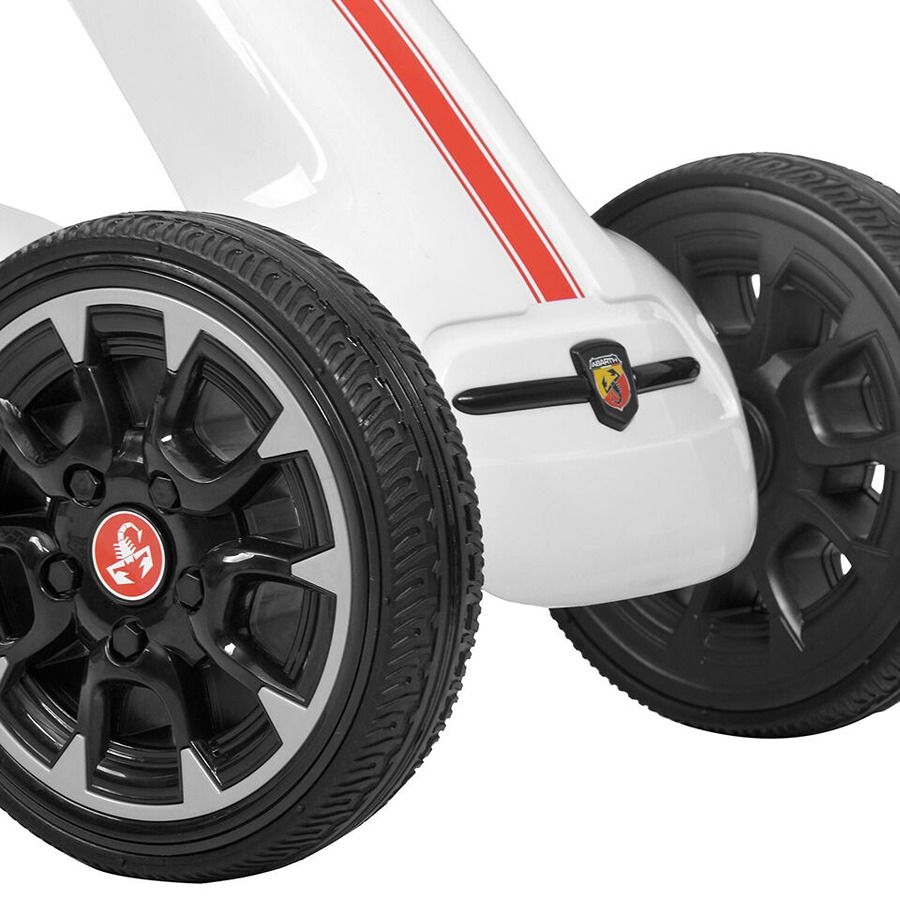 Factual Toys - Licensed Abarth Pedal Go Kart With EVA Wheels - White