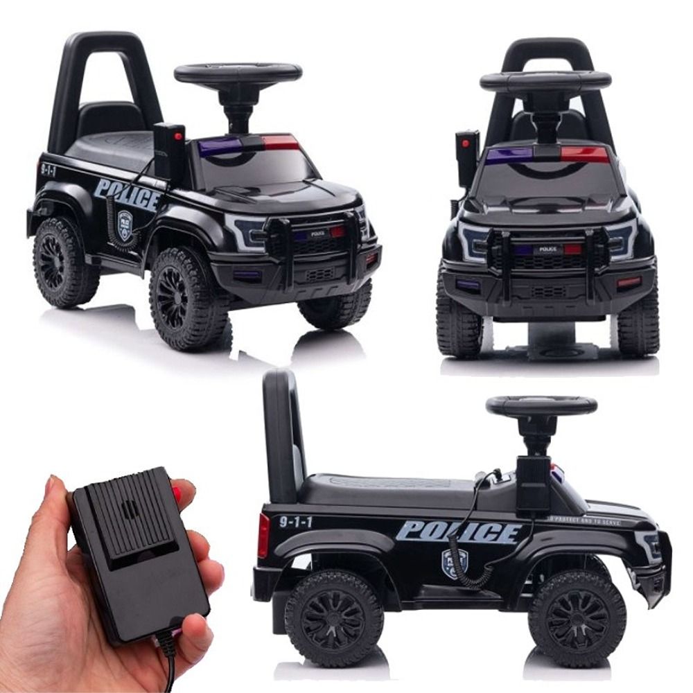 Factual Toys - Kids Police Push Car - Black