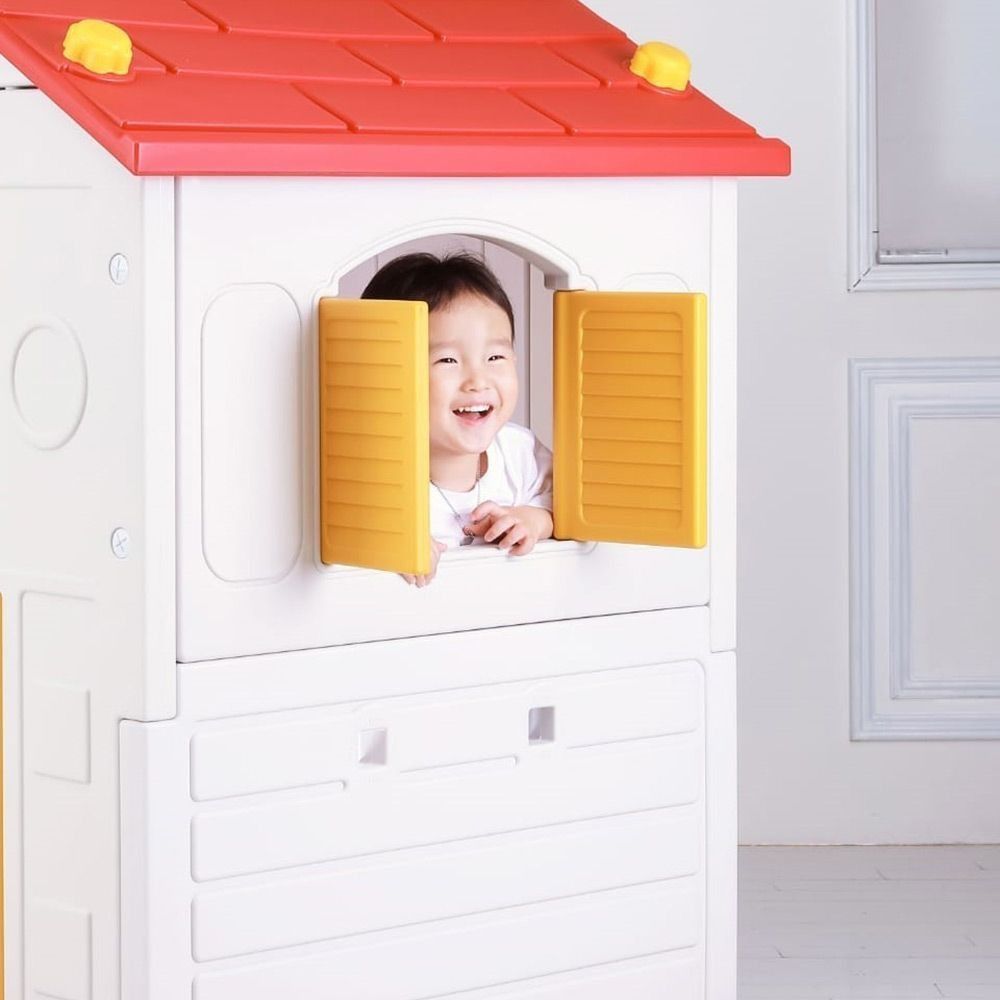 FACTUAL TOYS - Sunshine Playhouse With Slide & Hoops