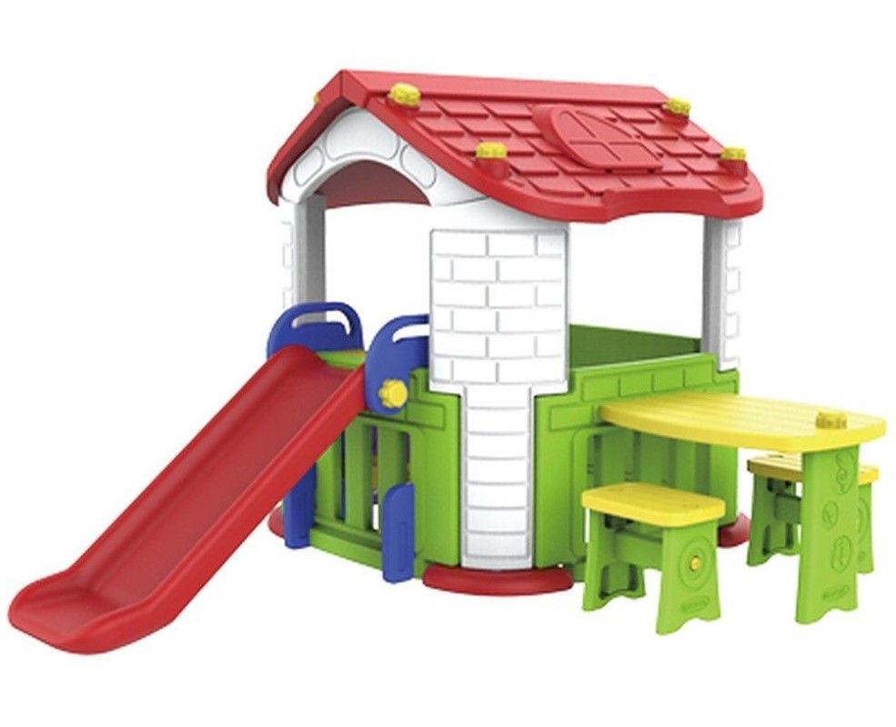 Factual Toys - Playhouse, Side Table & Chair With Slide