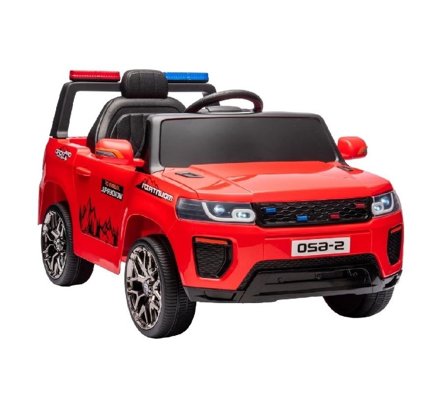 Factual Toys - Police Kids Power Riding Battery Operated Ride On Car - 12V - Red