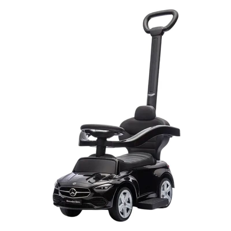 Mercedes-benz - Official Licensed C-Class Ride-On Push Car With Handle Best Gift For Kids - Black